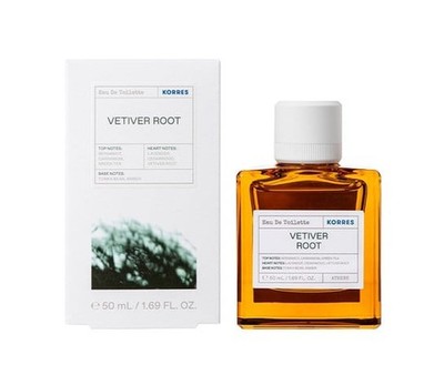 Korres Vetiver Root Eau De Toilette 50ml, Men's Fragrance, 90% Natural Origin