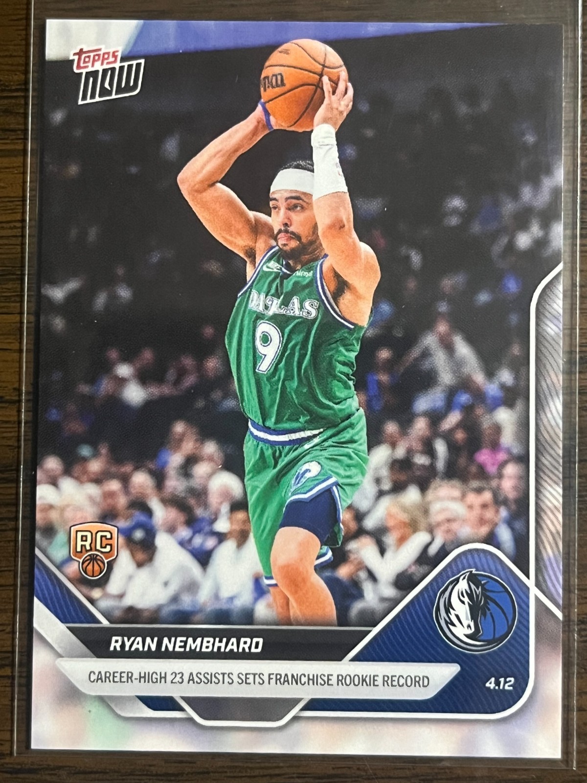 2025-26 Topps Now NBA #254 Ryan Nembhard Dallas Mavericks RC