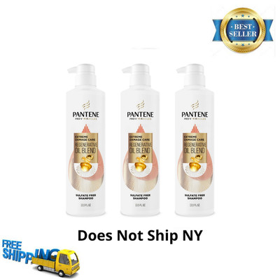(3 PK) Pantene Pro-V Miracles Extreme Damage Care Shampoo, Sulfate Free, 13.5 oz