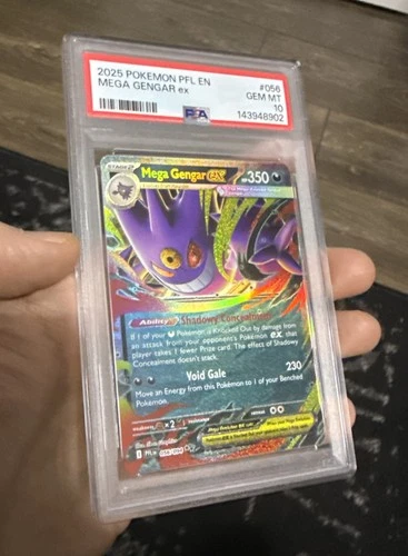 New Listing2025 POKEMON PFL EN-PHANTASMAL FLAMES #056 MEGA GENGAR EX PSA 10
