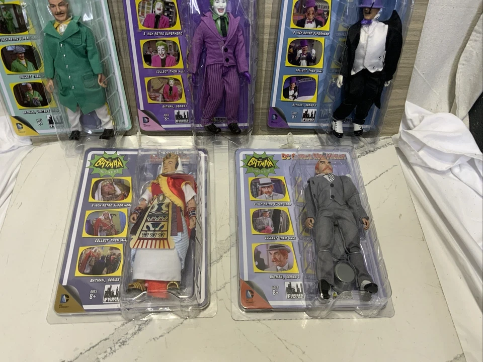 Бэтмен классический ТВ-сериал лот из 5 D.C. суперзлодеи ретро 8» фигурки Toy Co - Изображение 2 из 4