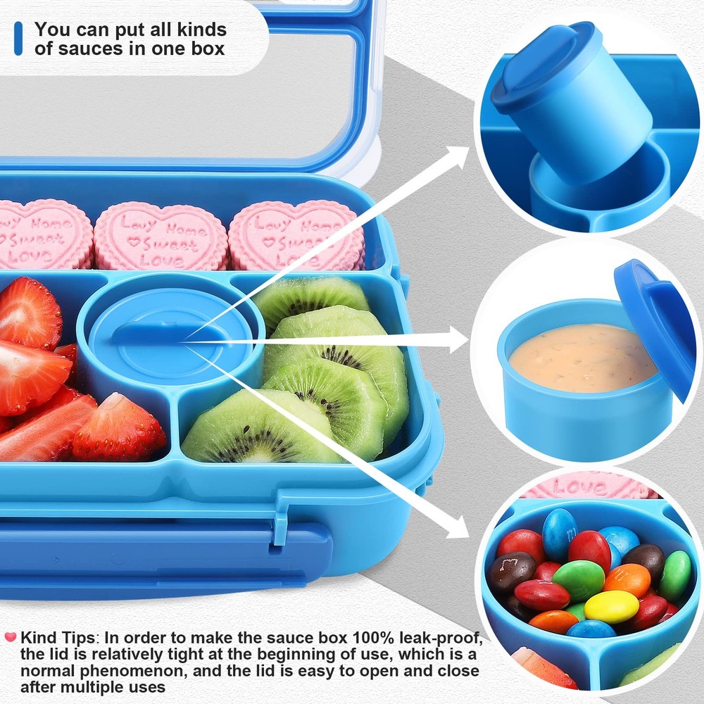 Bento Lunch Box for Adults and Kids with 5 Compartments