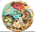 Mixed Jewelry Lot Assorted Costume Boho Vintage Necklaces Pins Wearable 21 Piece