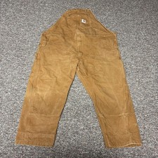 Vintage 70s Carhartt Canvas Double Knee Overalls 50/32 Made in USA Union
