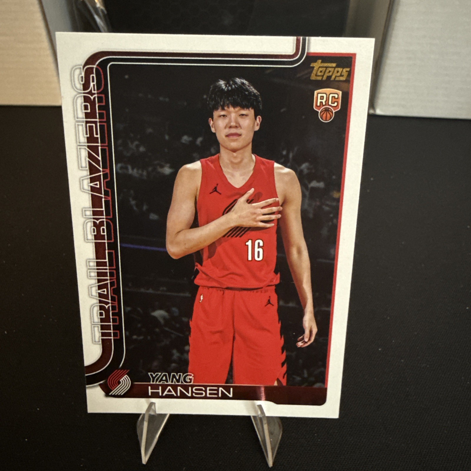 YANG HANSEN 2025-26 Topps #216 Golden Mirror SSP Rookie (RC) Trail Blazers
