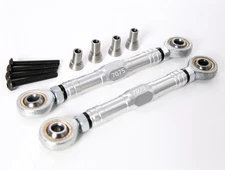 CNC Aluminum 7075 T6 Steering Linkage Turnbuckle Pull Rod Set for 1/5 Silver 