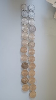 lotto 25 cinquecento lire argento