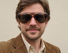 Foster Grant USA Vintage Sunglasses Aviator Brown Tortoise