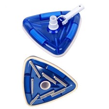 Pool Vacuum Head Bottom Brush, Triangular Weighted Transparent Swimming Pool