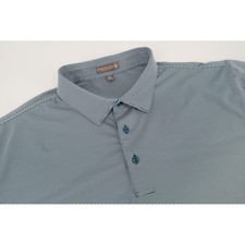 Peter Millar Summer Comfort Polo Shirt Mens XXL Navy Striped Performance Stretch