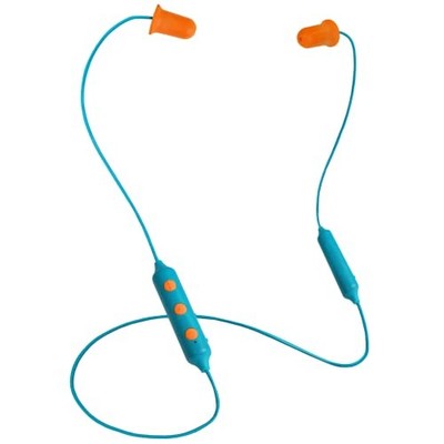  Basic Pro Bluetooth Foam Earplug Headphones - 27 dB NRR Hearing Blue, Orange