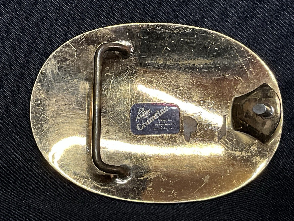 Crumrine “El Arturo” Bronze Belt Buckle, Flowers & Rope  display picture 1