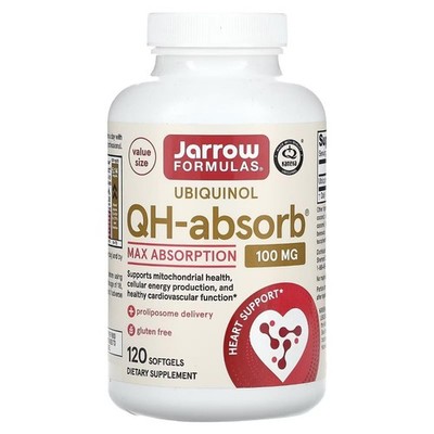 JARROW FORMULAS UBIQUINOL, QH-ABSORB, 100 MG, 120 WEICHKAPSELN