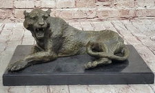 ART DECO SOLID BRONZE CHEETAH BIG CAT LEOPARD FELINE PANTHER LION JAGUAR SALE NR