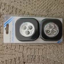Two Sontax LED Puck Lights - Peel & Stick! - (LB-7)