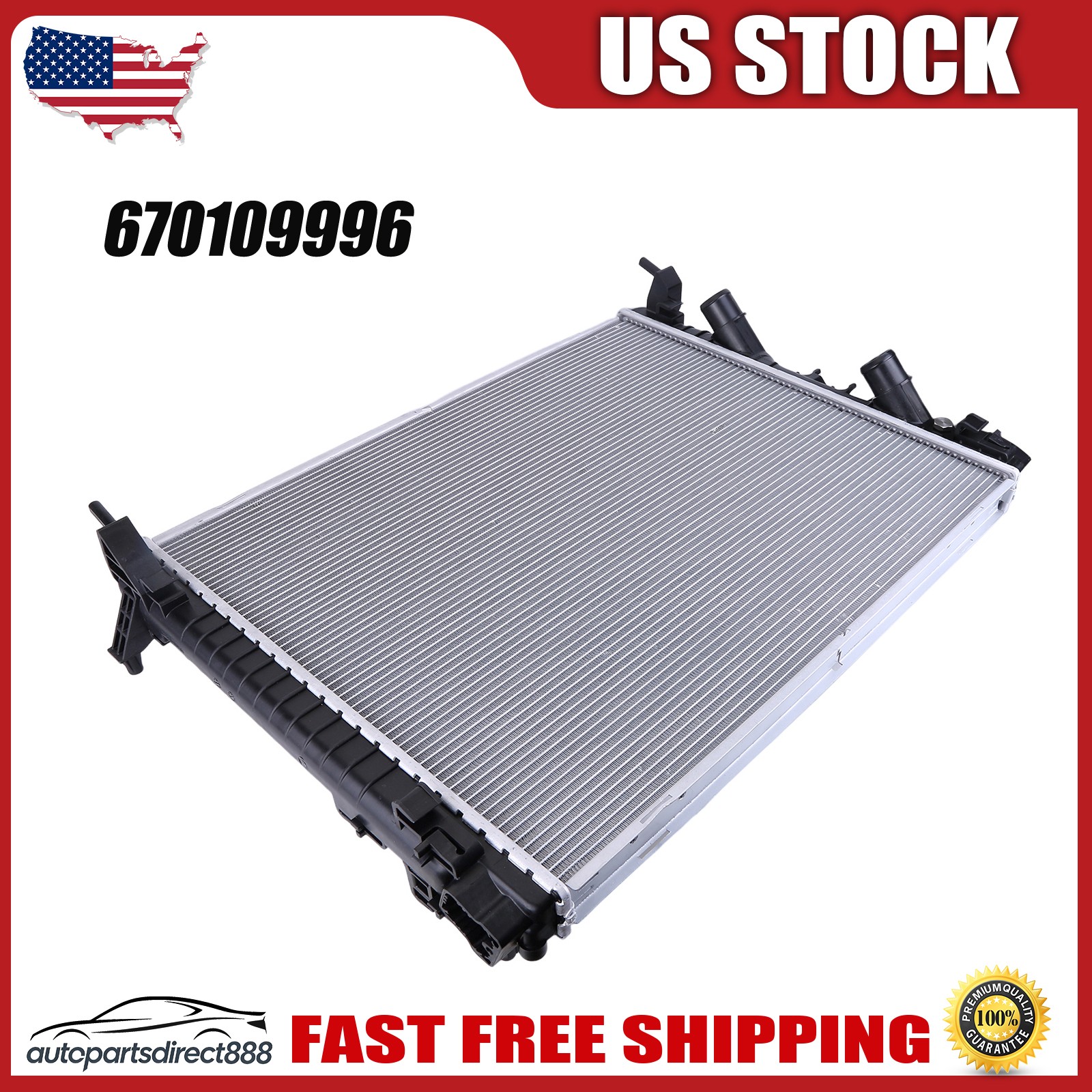 Water Radiator 670109996 For Maserati Ghibli Levante Quattroporte 2014 2015-2020