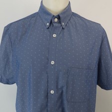 Mizzen Main Shirt Men's XL Short Sleeve Button up Standard Fit Performance