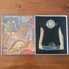 Rough Ryder Liberty Bell 1776 Pocketknife Blue Bone 2-Blade Stainless Steel