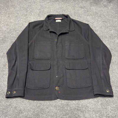 #ad #ad Apolis Global Citizen Indigo Wool Chore Jacket USA Black Dark Men Medium $160.22