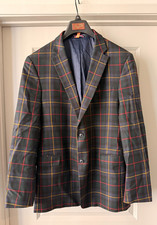 100 Wool Tommy Hilfiger Tartan Plaid Blazer 44L