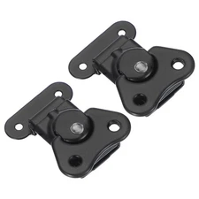 2 x Steel Spring Loaded Butterfly Twist Latch 2" x 1.5" Black