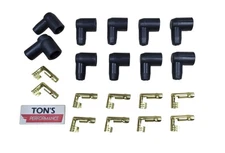 10 90 degree socket style Spark Plug Distributor Magneto Coil Terminal & Boot 