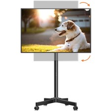 Mobile TV Carts, Rotating Rolling TV Stand on Wheels for 13-50 Flat/Curved TV...