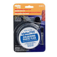Flujo de pasta de soldadura de cloruro de zinc Alpha Fry de 2 oz para reparaciones de metales y artesanías