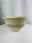 McCoy Pink/Blue Striped Nesting Mixing Bowls Set of 2 10" & 12" Vintage USA