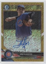 2018 Bowman Chrome HTA Gold Shimmer Refractor 11/50 Jose Albertos Auto 1og