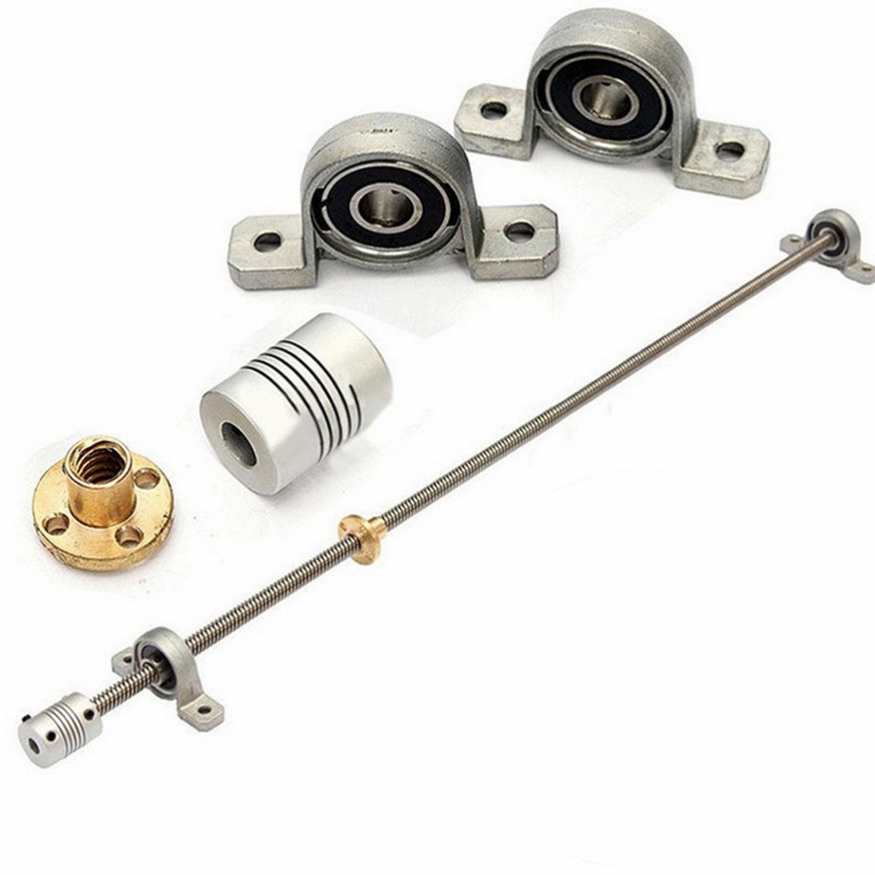 2 PCS 3d Printing Accessories Single Gang Box Lead Screw with Nut 300mm ...