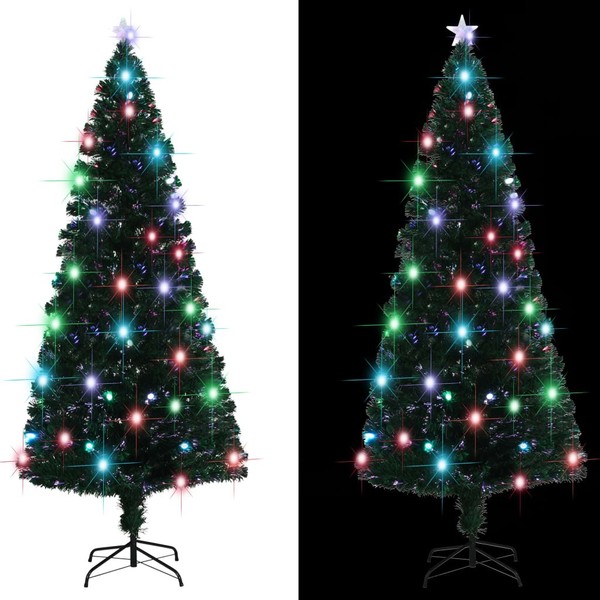 Weihnachtsbaum Mit Beleuchtung Und StäNder 210 Cm Glasfaser-image