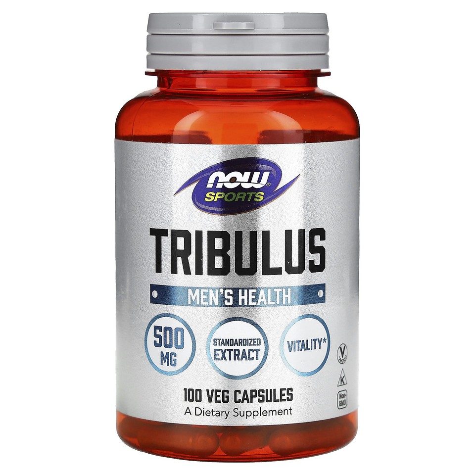 Now Foods Tribulus 500 mg 100 Veg Capsules GMP Quality Assured, Vegan,