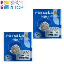 2 RENATA 329 SR731SW BATTERIES SILVER 1.55V WATCH BATTERY EXP 2026 10BL NEW