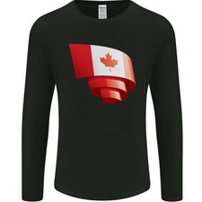 Krause Canada Flagge Kanadische Tag Fußball Herren Langarm T-Shirt