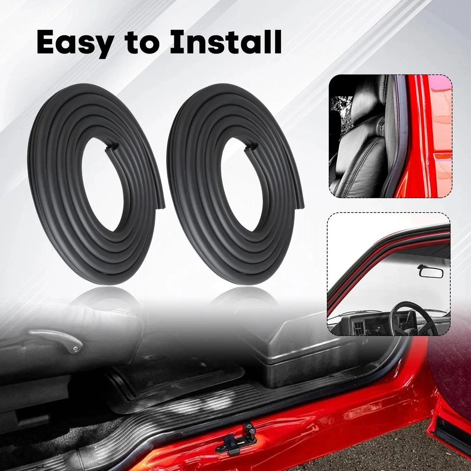 For Dodge Ram 1500 2500 3500 2002-2009 New Front Door Seal Weatherstrip LH & RH Foto 2 de 4