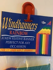 NEW Windbanners Rainbow 20702 Festive Colorful 71"L 2” Streamers NCE  1994