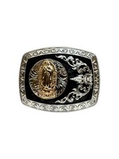 Virgin Mary belt buckle western cowboy Saint Mary Hebilla Vaquera Con La Virgen
