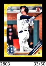 1-2019 BOWMAN PROSPECTS GOLD PARALLEL ANDRE LIPCIUS TIGERS 33/50