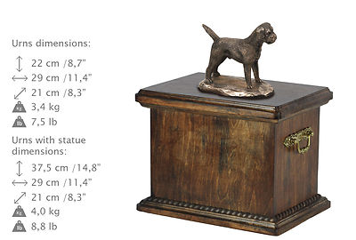 Border Terrier, Urne, Kalte Bronze, ArtDog, DE, Type 2