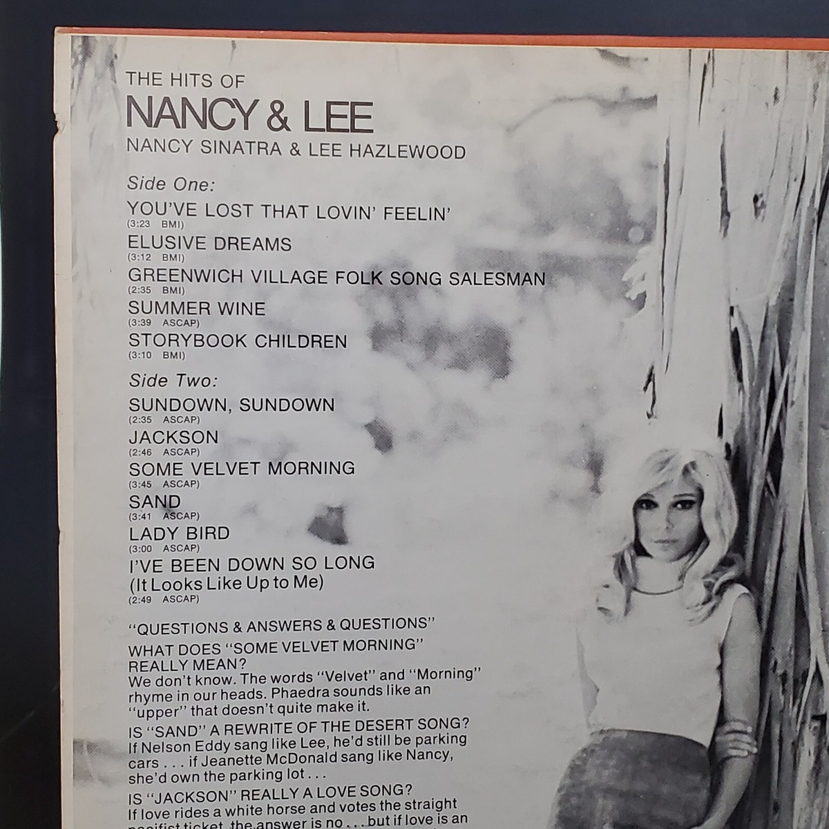 Nancy Sinatra & Lee Hazlewood Jackson 1968 stereo LP Reprise RS