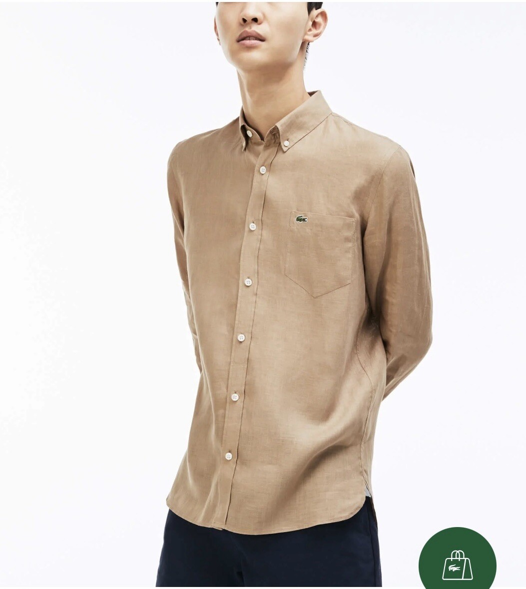 lacoste men's dress shirt Amazon.com: Lacoste Men's Regular Fit Linen Shirt, Navy Blue, Small : Clothing, Shoes & Jewelry