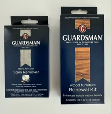 Set 2 Guardsman Wood Furniture Renewal Kit Fabric First Aid Stain Remover NEW