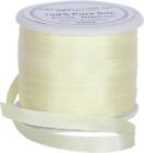 Threadart 100% Pure Silk Ribbon - 4mm Lemon Yellow - No. 655 - 10M (11 Yards)