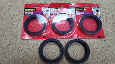 lot of 5 3M Scotch Repositionable Magnetic Tapes