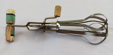 Vtg Retro 1930s Wooden Handle High-Speed Super Center Hand Held Mixer EKCO USA
