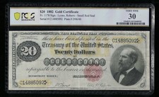 SC 1882 $20 Fr.1178 Gold Certificate Small Red Seal PCGS 30 VF (092)