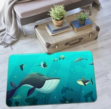 3D Ocean Shark Fish NAO1511 Game Rug Mat Elegant Photo Carpet Mat Fay
