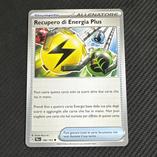 RECUPERO DI ENERGIA PLUS 189/193 Strumento in Italiano POKEMON Allenatore