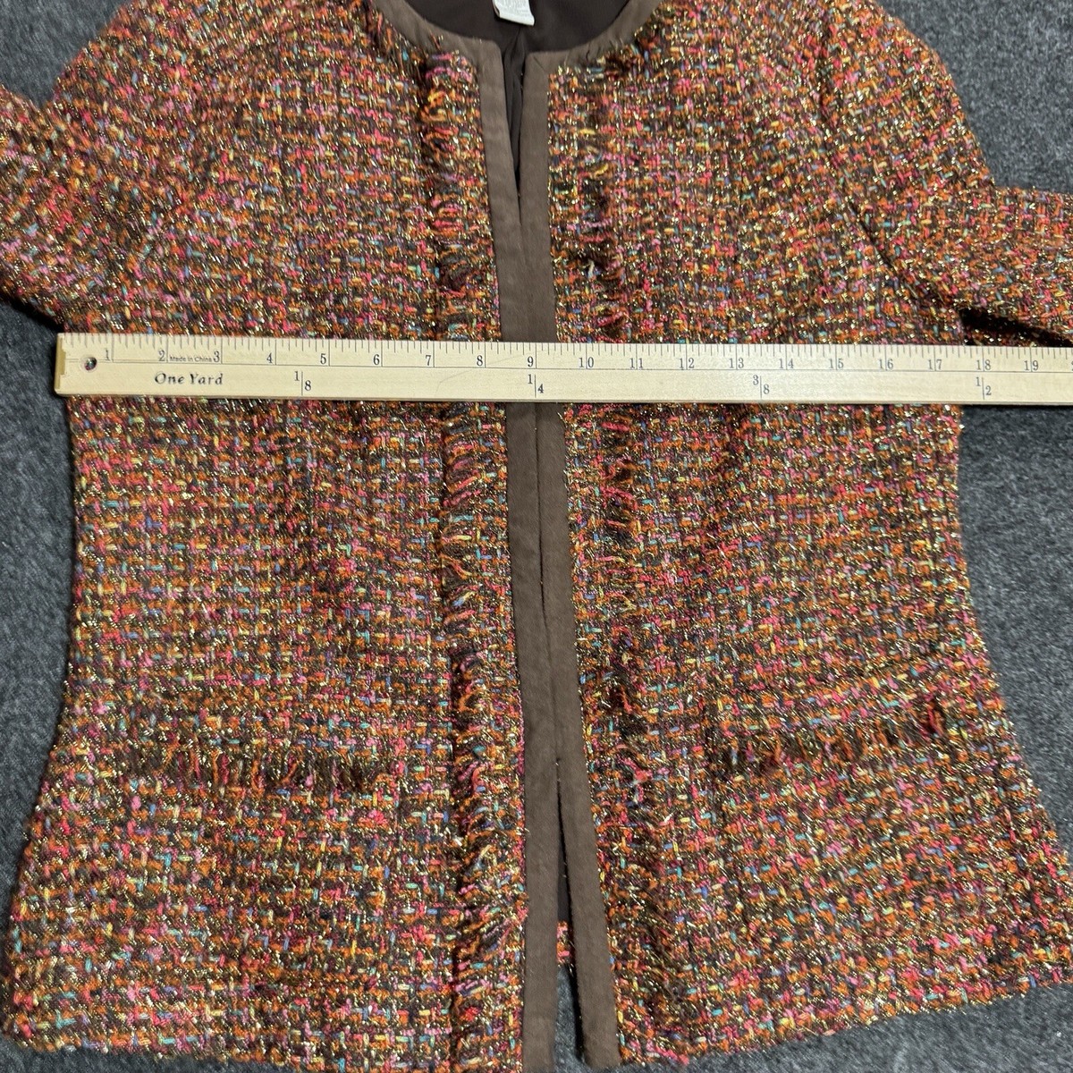 Veste Blazer Chico's Rainbow Shine Vikey - Taille 12 (2/12-14 M) - Multicolore - Neuf Avec étiquettes